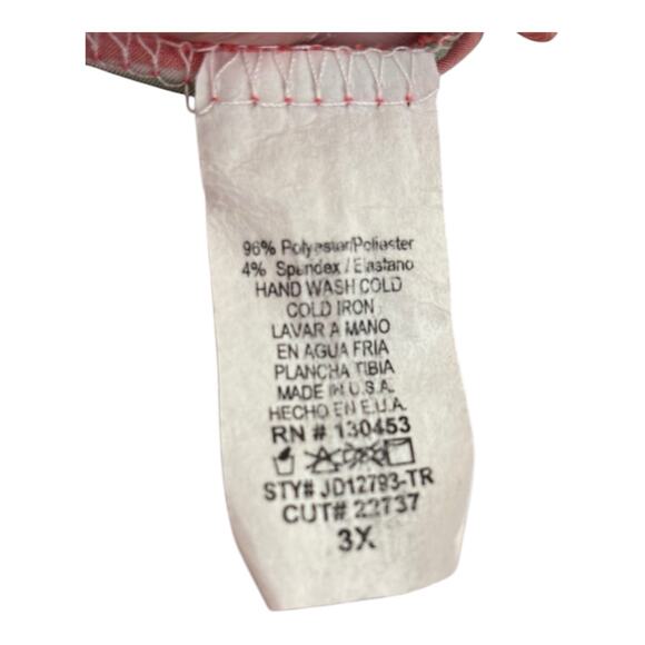 Janette Plus Dress Womens 3X Faux Wrap Maxi Orange Floral Ruffle Vneck Tropical - Picture 9 of 9